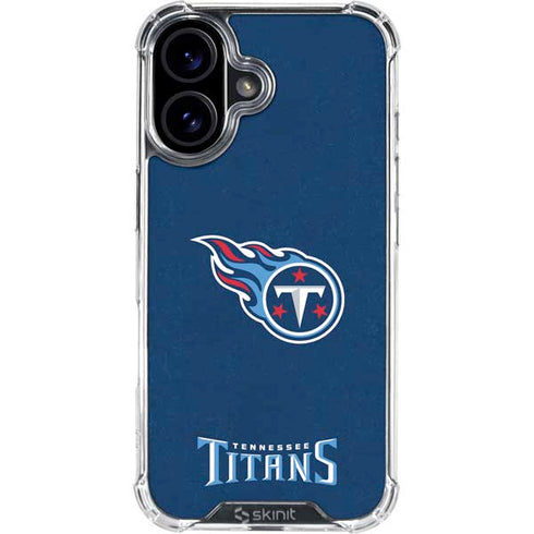 NFL Tennessee Titans Distressed iPhone 16 Plus Clear Case