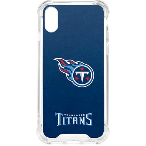 NFL Tennessee Titans Distressed iPhone XS Clear Case