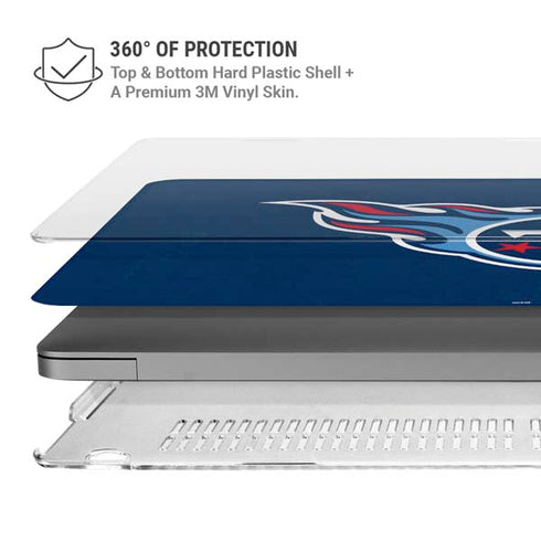 NFL Tennessee Titans Distressed MacBook Pro 14in (2021-24) Case plus Skin