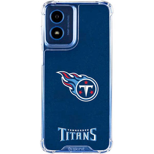 NFL Tennessee Titans Distressed Moto G 5G (2024) Clear Case