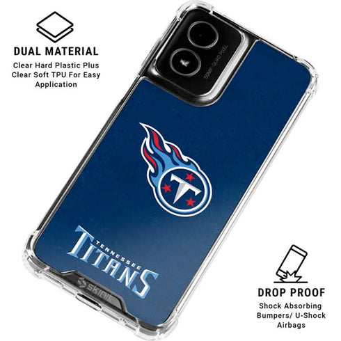 NFL Tennessee Titans Distressed Moto G Power 5G (2024) Clear Case