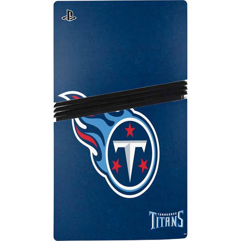 NFL Tennessee Titans Distressed PS5 Pro Disk Console Skin