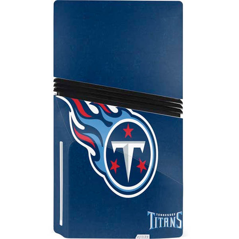 NFL Tennessee Titans Distressed PS5 Pro Disk Console Skin