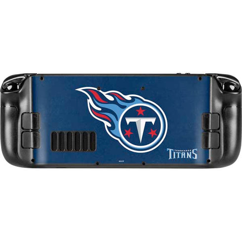 NFL Tennessee Titans Distressed Steam Deck Handheld Gaming Computer OLED Skin