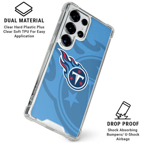 NFL Tennessee Titans Double Vision Galaxy S25 Ultra Clear Case