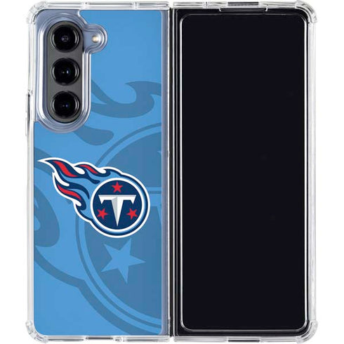 NFL Tennessee Titans Double Vision Galaxy Z Fold5 5G Clear Case