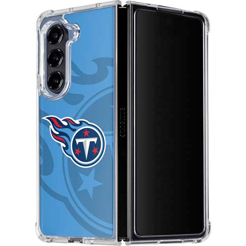 NFL Tennessee Titans Double Vision Galaxy Z Fold5 5G Clear Case