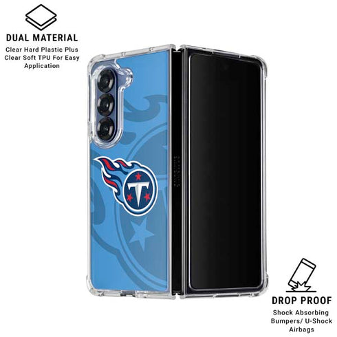 NFL Tennessee Titans Double Vision Galaxy Z Fold6 Clear Case