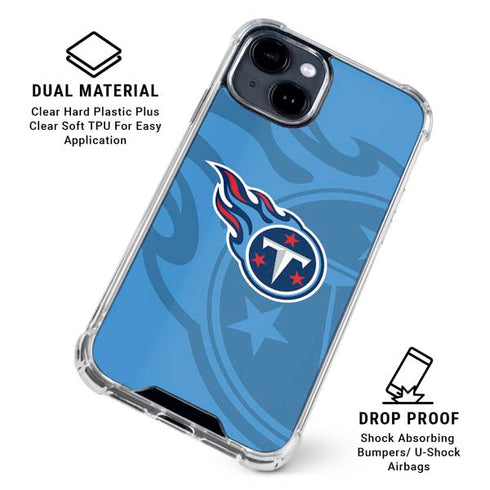 NFL Tennessee Titans Double Vision iPhone 15 Clear Case