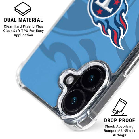 NFL Tennessee Titans Double Vision iPhone 16 Plus Clear Case