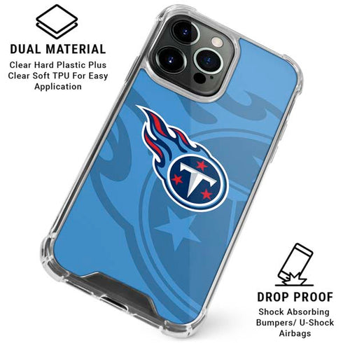NFL Tennessee Titans Double Vision iPhone 16 Pro Clear Case