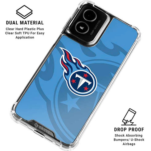 NFL Tennessee Titans Double Vision Moto G Power 5G (2024) Clear Case