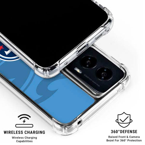 NFL Tennessee Titans Double Vision Moto G Power 5G (2024) Clear Case