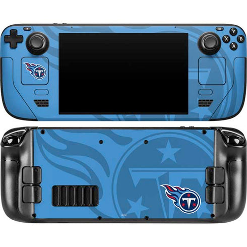 NFL Tennessee Titans Double Vision Steam Deck Handheld Gaming Computer OLED Skin