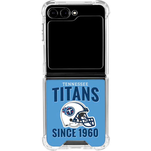 NFL Tennessee Titans Helmet Galaxy Z Flip6 Clear Case