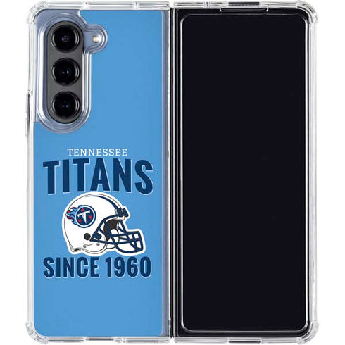 NFL Tennessee Titans Helmet Galaxy Z Fold5 5G Clear Case