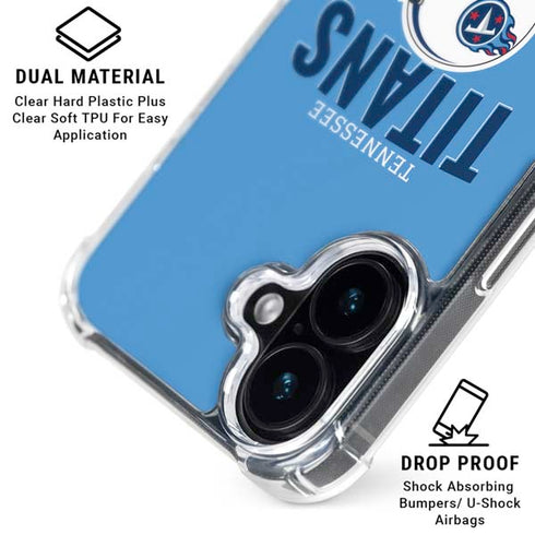NFL Tennessee Titans Helmet iPhone 16 Plus Clear Case