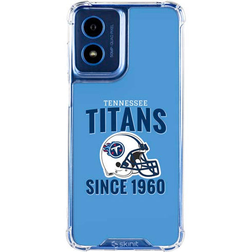 NFL Tennessee Titans Helmet Moto G 5G (2024) Clear Case