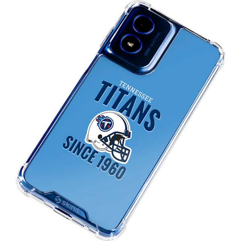 NFL Tennessee Titans Helmet Moto G 5G (2024) Clear Case