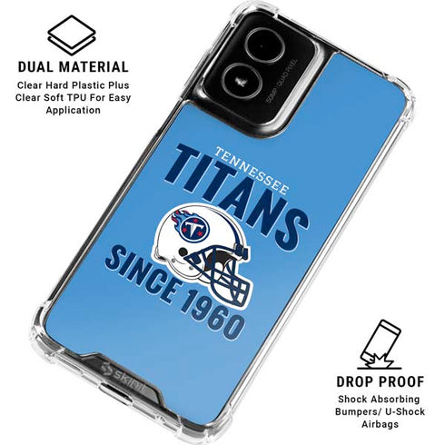 NFL Tennessee Titans Helmet Moto G Power 5G (2024) Clear Case