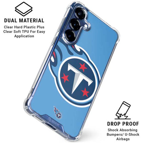 NFL Tennessee Titans Large Logo Galaxy S25 Plus Clear Case