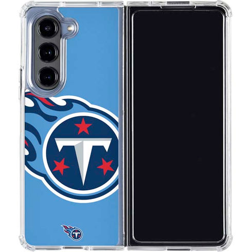 NFL Tennessee Titans Large Logo Galaxy Z Fold5 5G Clear Case