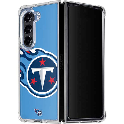 NFL Tennessee Titans Large Logo Galaxy Z Fold5 5G Clear Case