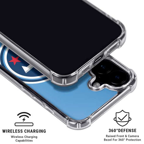 NFL Tennessee Titans Large Logo iPhone 16 Clear Case