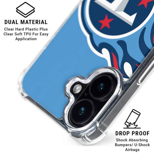 NFL Tennessee Titans Large Logo iPhone 16 Plus Clear Case