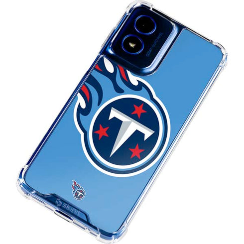 NFL Tennessee Titans Large Logo Moto G 5G (2024) Clear Case