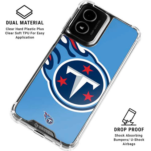 NFL Tennessee Titans Large Logo Moto G Power 5G (2024) Clear Case