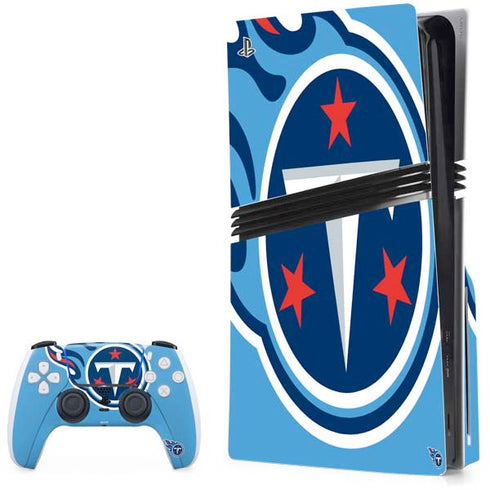 NFL Tennessee Titans Large Logo PS5 Pro Disk Bundle Skin