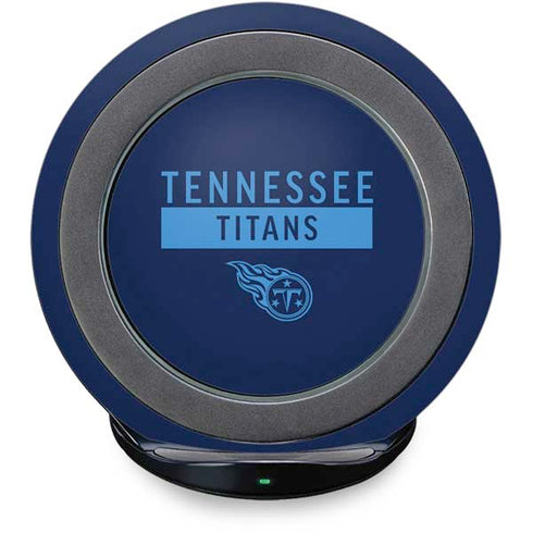 NFL Tennessee Titans Navy Blue Performance Series Fast Charge Wireless Charging Stand Skin