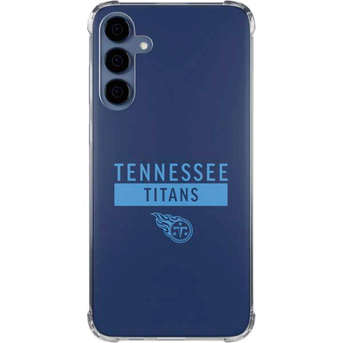 NFL Tennessee Titans Navy Blue Performance Series Galaxy A35 5G Clear Case