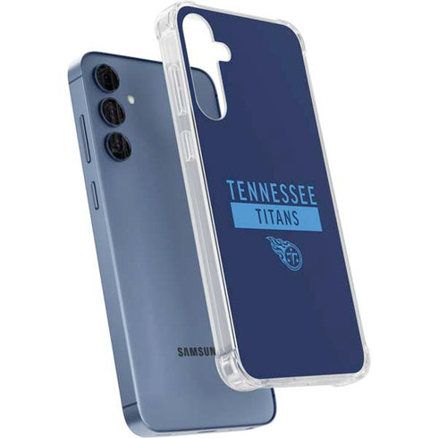 NFL Tennessee Titans Navy Blue Performance Series Galaxy A35 5G Clear Case