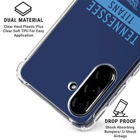 NFL Tennessee Titans Navy Blue Performance Series Galaxy A36 5G Clear Case