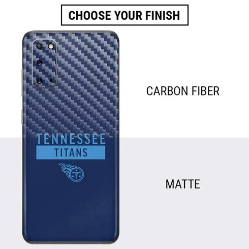NFL Tennessee Titans Navy Blue Performance Series Galaxy S20 Skin