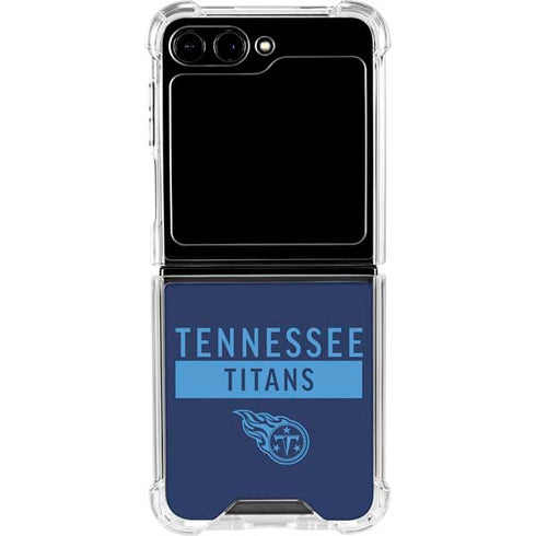 NFL Tennessee Titans Navy Blue Performance Series Galaxy Z Flip6 Clear Case