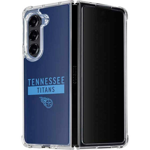 NFL Tennessee Titans Navy Blue Performance Series Galaxy Z Fold5 5G Clear Case