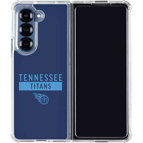 NFL Tennessee Titans Navy Blue Performance Series Galaxy Z Fold6 Clear Case