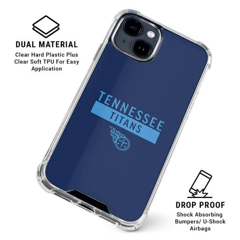 NFL Tennessee Titans Navy Blue Performance Series iPhone 15 Clear Case