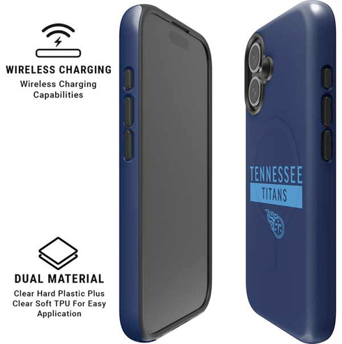 NFL Tennessee Titans Navy Blue Performance Series iPhone 16 Plus Magsafe Impact Case