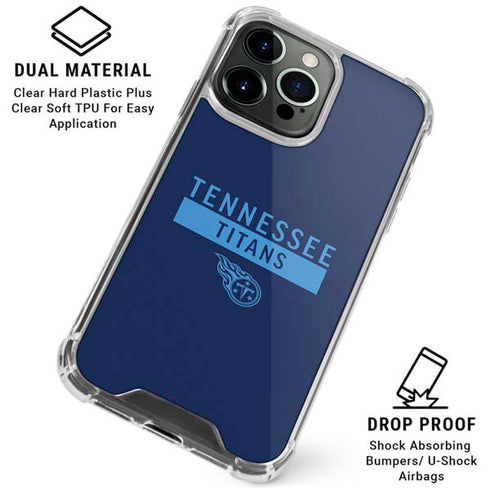 NFL Tennessee Titans Navy Blue Performance Series iPhone 16 Pro Clear Case