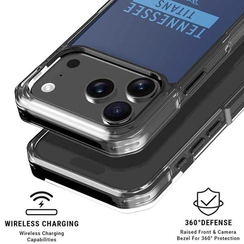 NFL Tennessee Titans Navy Blue Performance Series iPhone 18 Pro Clear Case