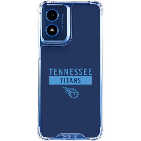 NFL Tennessee Titans Navy Blue Performance Series Moto G Play 4G (2024) Clear Case