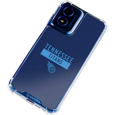 NFL Tennessee Titans Navy Blue Performance Series Moto G Play 4G (2024) Clear Case