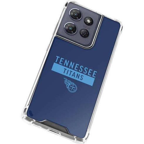 NFL Tennessee Titans Navy Blue Performance Series Moto G Play 5G (2025) Clear Case