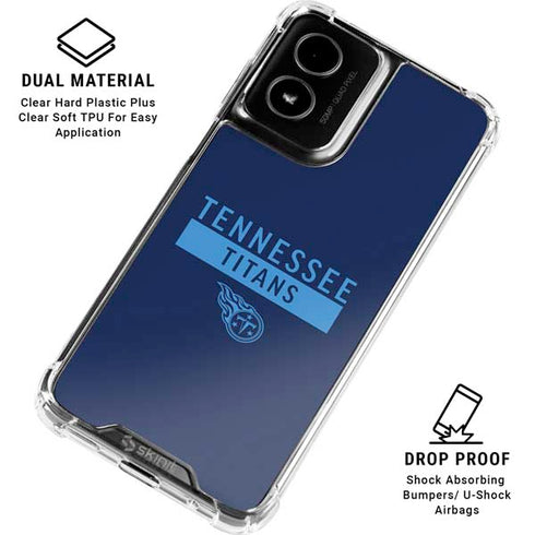 NFL Tennessee Titans Navy Blue Performance Series Moto G Power 5G (2024) Clear Case