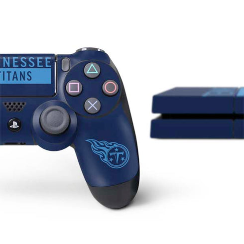 NFL Tennessee Titans Navy Blue Performance Series PS4 Console and Controller Bundle Skin