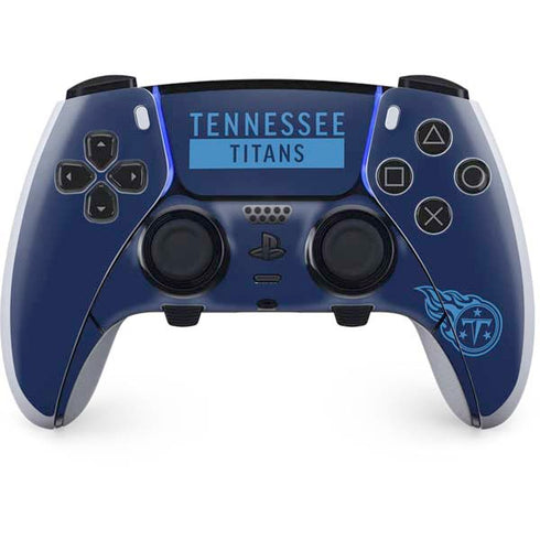 NFL Tennessee Titans Navy Blue Performance Series PS5 DualSense Edge Pro Controller Skin